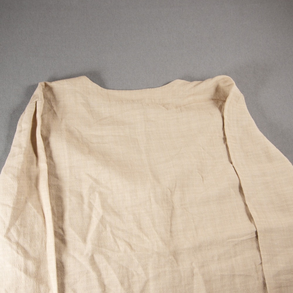 Eileen Fisher Italian Linen Blend Button Front Women Blouse M Long Sleeve Boho - Picture 14 of 15